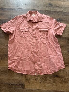 Mutual weave pearl snap shirt 2XLT